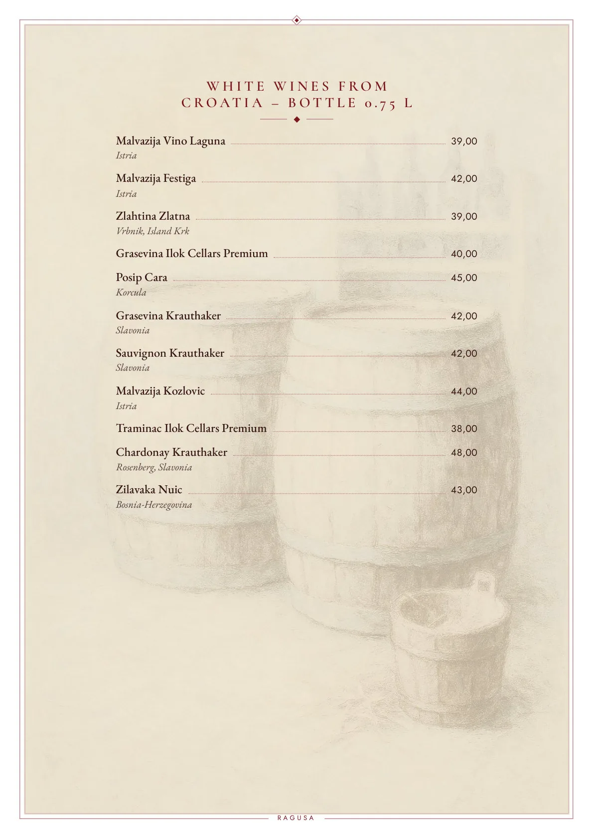 Wine List