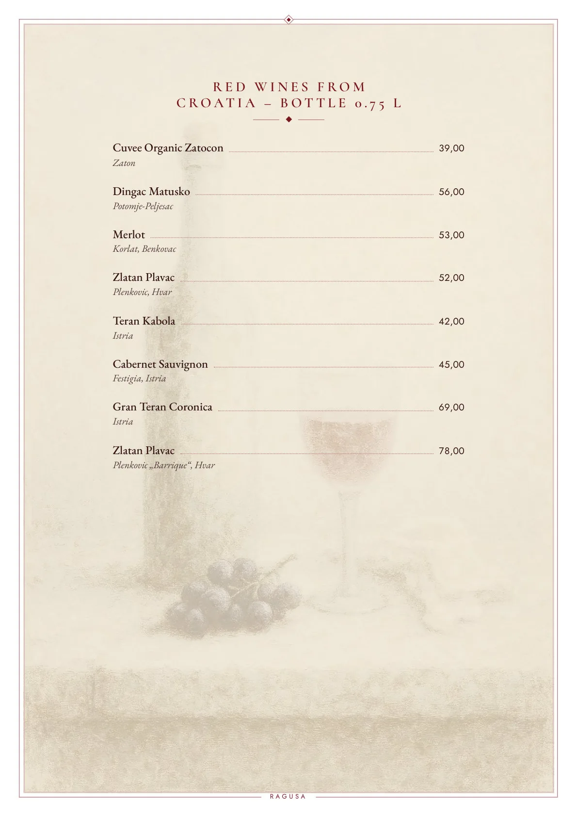 Wine List