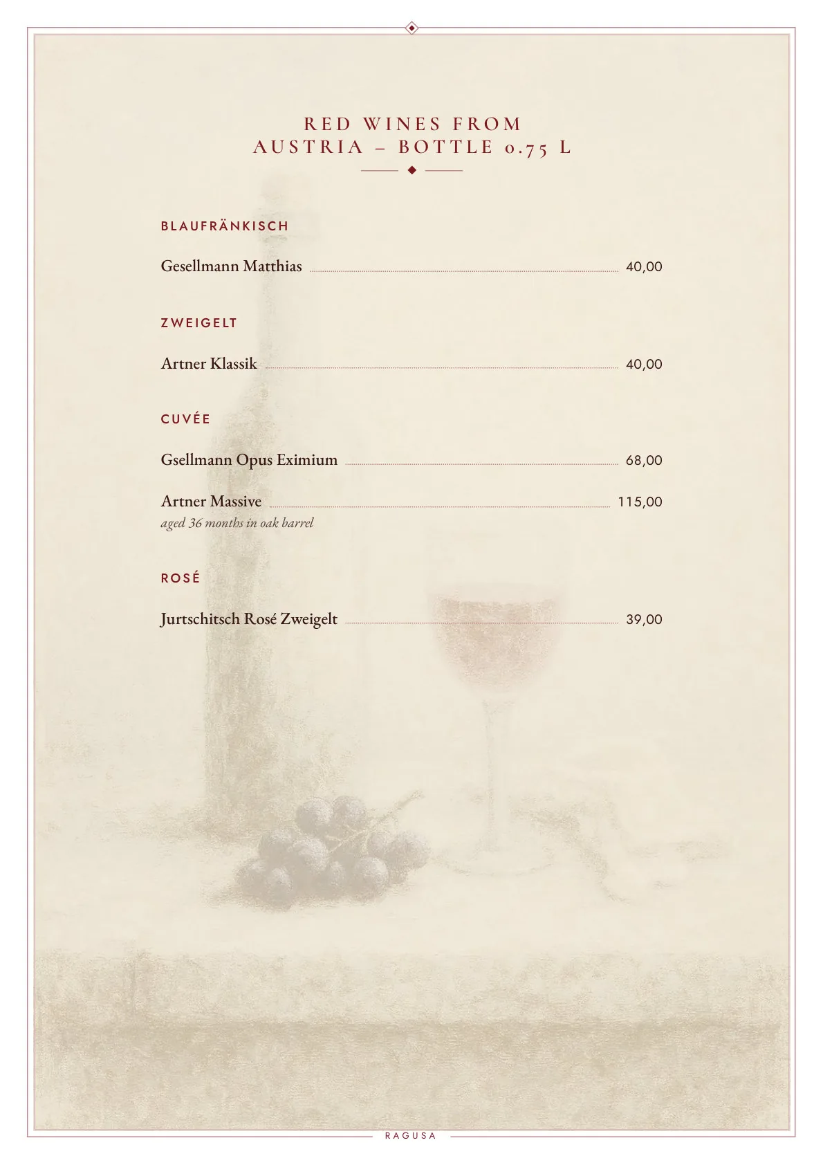 Wine List
